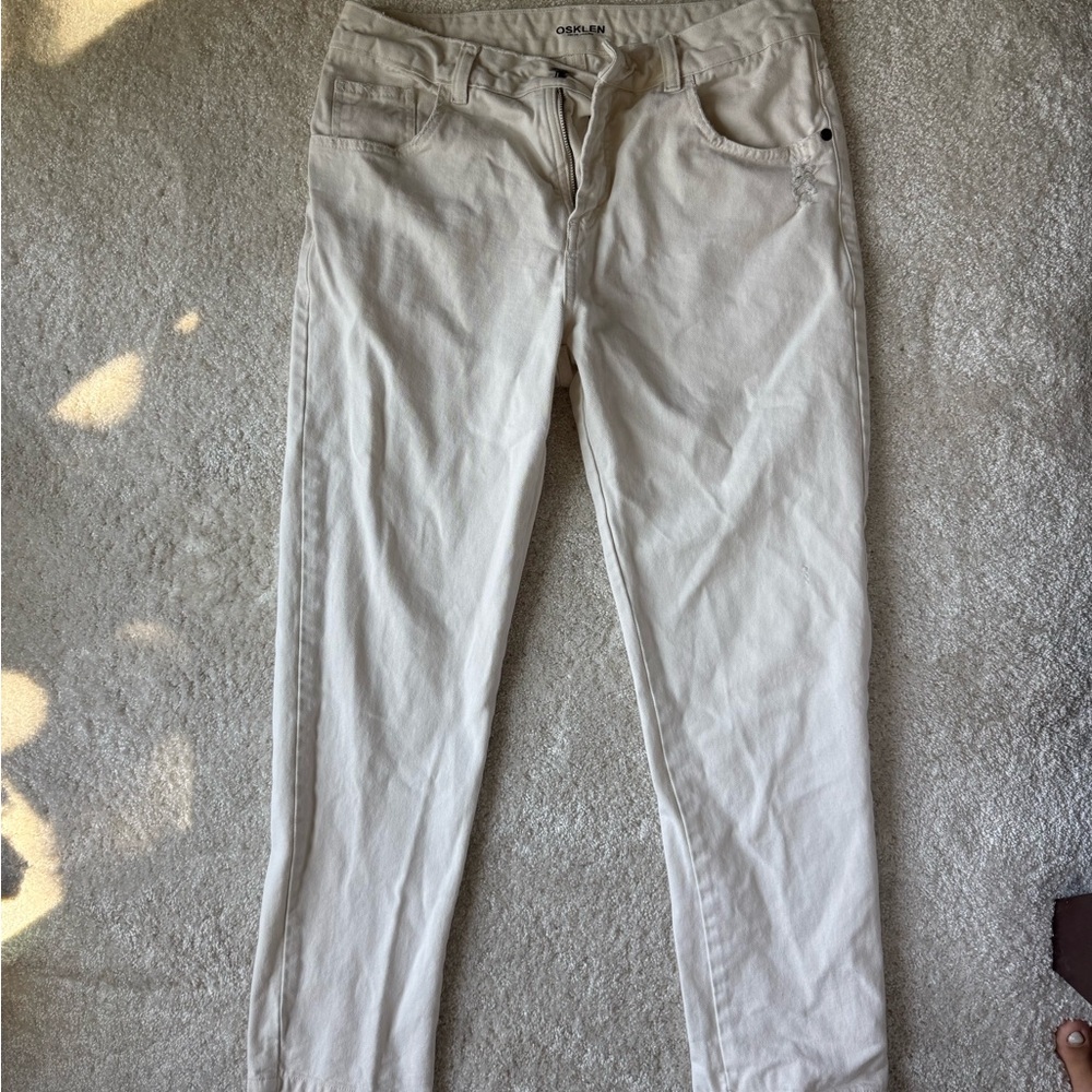 Osklen Slim Men's Jeans in Cream